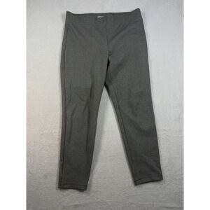 Loft Pants Womens Size X-Large Gray Plaid Ankle Skinny Comfort Waistband Career
